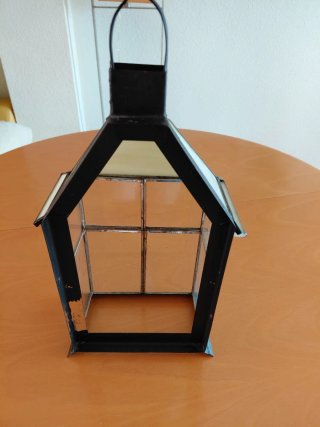 Farol de terraza o exterior cristal y metal