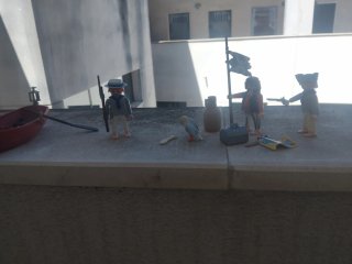 Playmobil Goleta con cañón y piratas