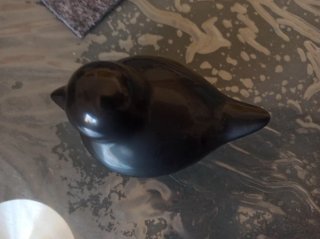 Figura decorativa pajarito negro
