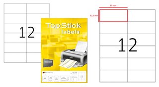 Topstick 1500 Etiquetas Tam 96,5 X 42,3 mm