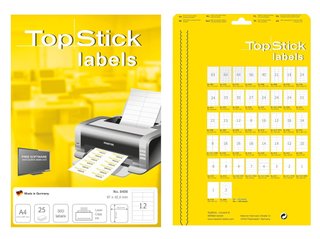 Topstick 1500 Etiquetas Tam 96,5 X 42,3 mm