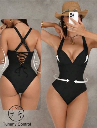Bañador Shapewave Negro Talla S (36)