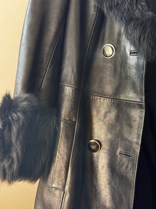 Abrigo Piel Vintage con Pelo Natural