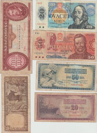 Lotto 38 Banconote Mondiali