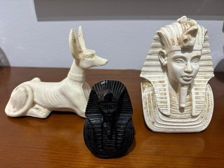 Lote Figuras Piedra Egipto Anubis Faraón