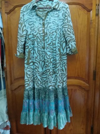 Vestido largo estampado