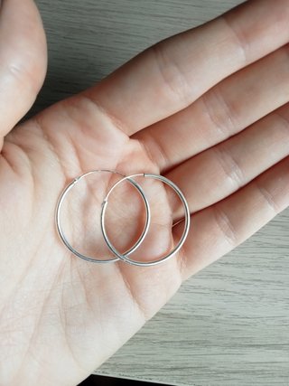 Pendientes de aro plata