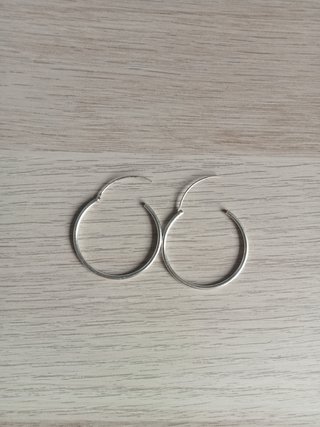 Pendientes de aro plata