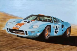Dipinto ad olio su tela Ford GT40