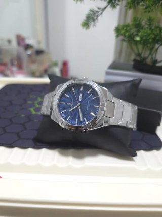 Reloj Hombre Azul Plateado