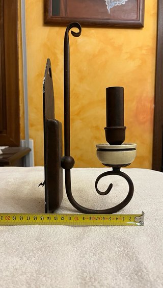 Aplique de pared metal y cerámica
