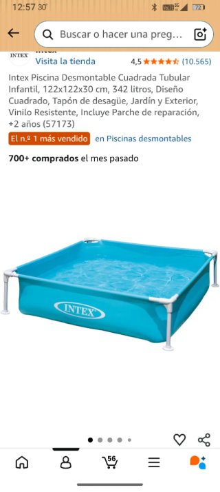 Piscina Intex Tubular 1.22m x 30cm