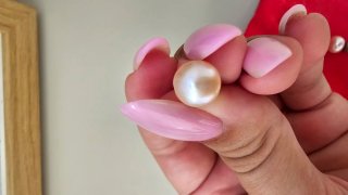 Pendientes Perlas Filipinas Doradas y Rosas