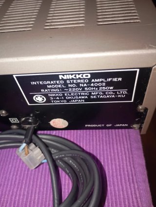 Amplificador Nikko NA-400II Plata y Azul