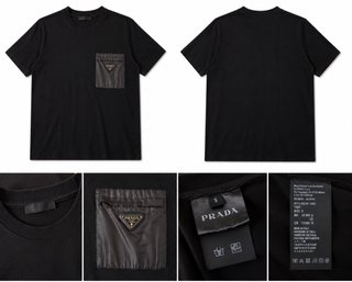 Camiseta Prada Negra Talla S con Bolsillo