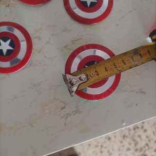 Pegatinas Metálicas Escudo Capitán América.