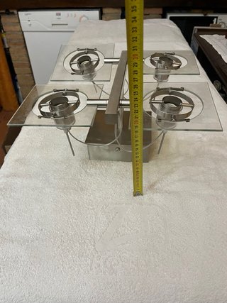 Aplique de pared moderno plata y cristal