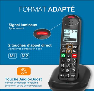 Teléfono DECT Alcatel XL685 Duo pantalla XL