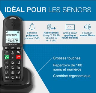 Teléfono DECT Alcatel XL685 Duo pantalla XL