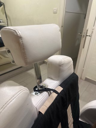 Sillón de peluquería/maquillaje plateado
