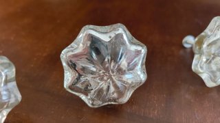 Tiradores de cristal facetado (3 unidades)