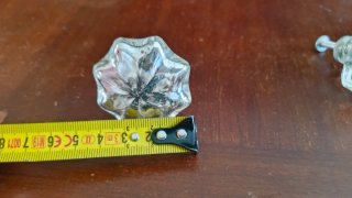 Tiradores de cristal facetado (3 unidades)