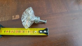 Tiradores de cristal facetado (3 unidades)