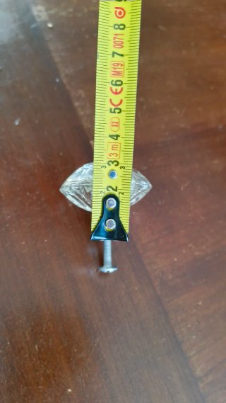 Tiradores de cristal facetado (3 unidades)