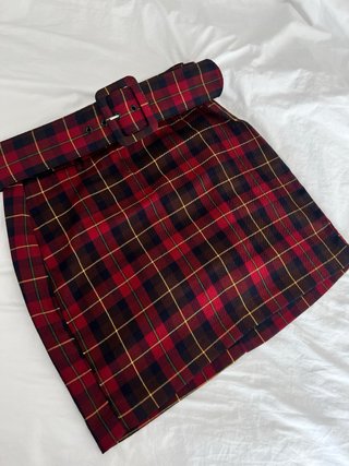 Traje Chaqueta y Falda Cuadro Escocés