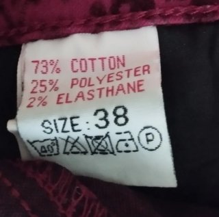 Pantalón recto estampado mujer