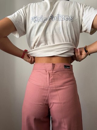 Calças La Finesse Rosa Wide Leg