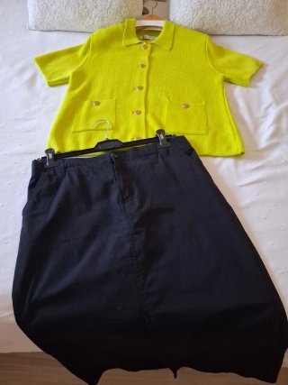Conjunto Falda y Chaqueta Zara T XL