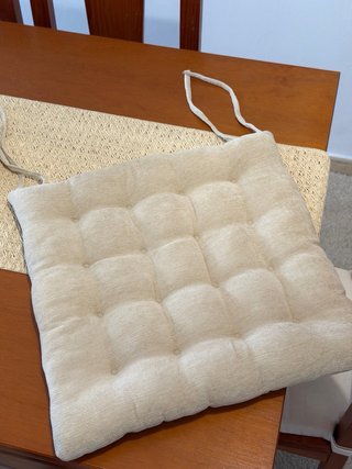 Cojines para silla beige (4 unidades)