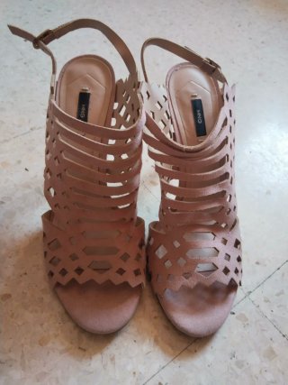 Sandalias rosa palo 39