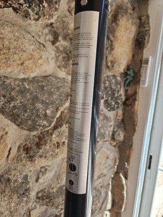 Estufa seta gas negra y plateada