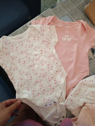 Lote 4 bodies bebé niña