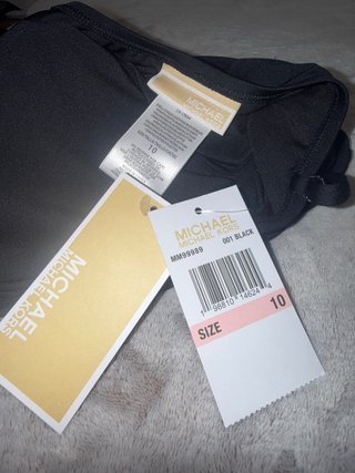 Bañador Michael Kors Talla M Negro Espalda Cruzada