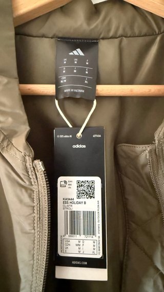 Cazadora Bomber Adidas Verde Talla M