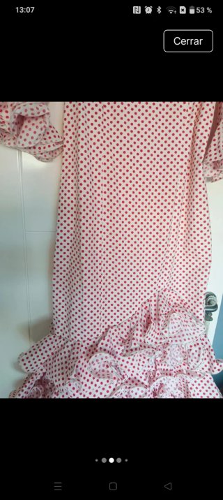 Vestido Flamenca Lunares Rosa y Rojo