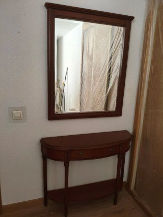 Entradita de madera con espejo