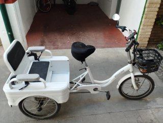 Triciclo Eléctrico con Asiento y Cajón
