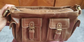 Bolso Mango Marrón Rectangular