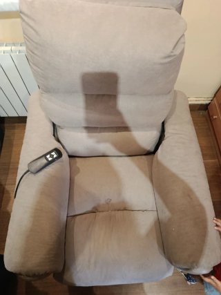 Sillón reclinable tela y polipiel