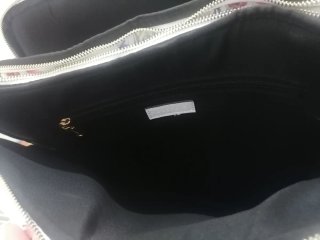 Bolso nuevo Parfois blanco con estampado tropical.