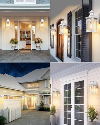 Aplique LED Exterior Blanco con Sensor