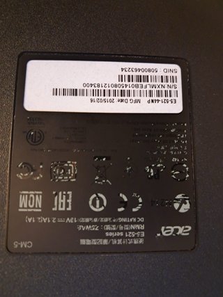Ordenador portátil Acer negro