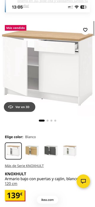 Mueble de cocina blanco