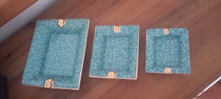 Conjunto 3 Ceniceros Cerámica Lujo