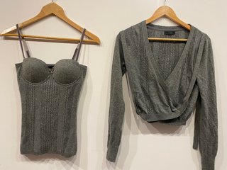 Conjunto Guess Chaqueta y Top Mujer Gris