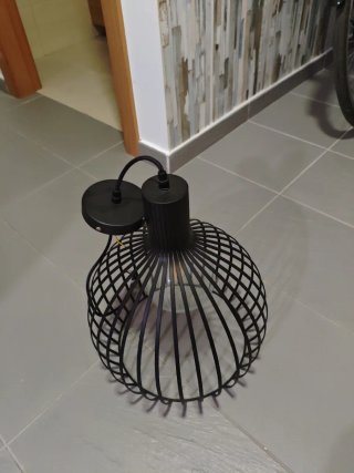 Lámpara de techo negra metal